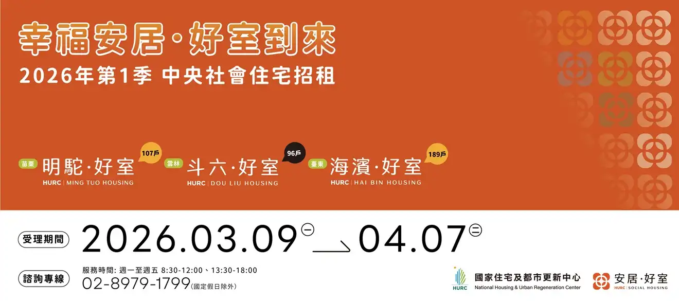 115年第一季社宅招租受理