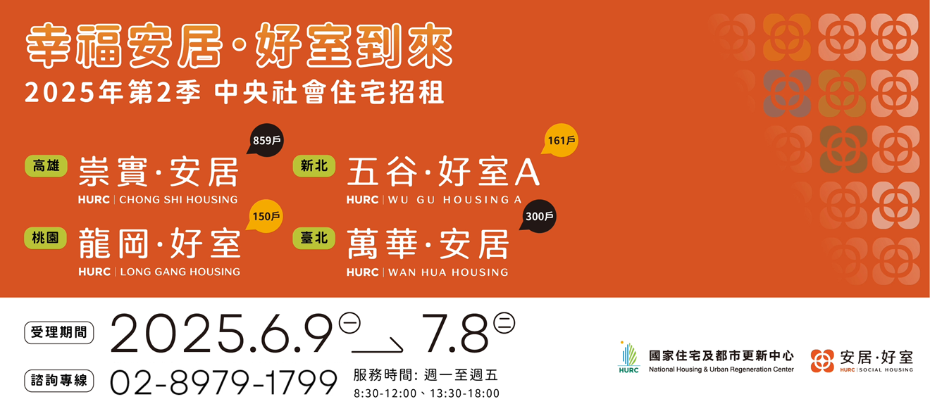 幸福安居好室到來_2025年中央社會住宅招租